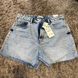 Zara Denim mom shorts